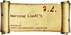 Herczog Lipót névjegykártya